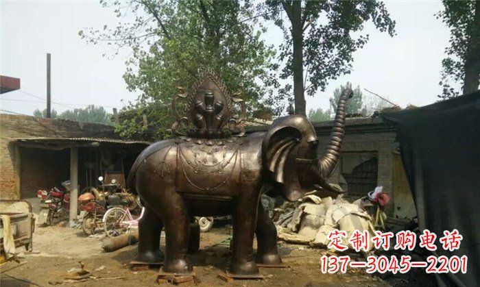 信阳铜雕大象平安吉祥公园动物雕塑