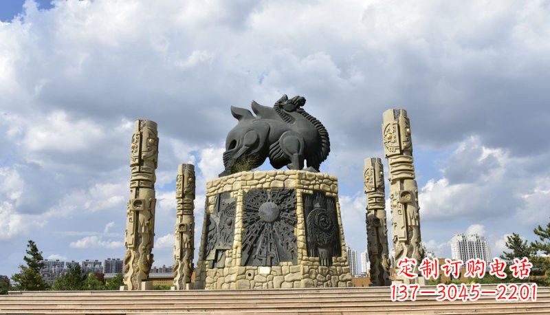 信阳铜雕大型骆驼广场动物雕塑