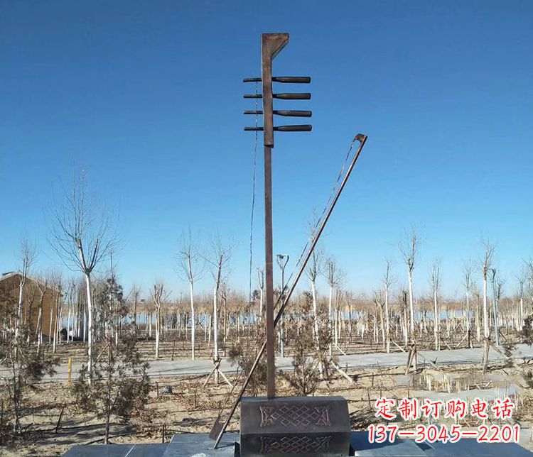 信阳铜雕二胡景观雕塑