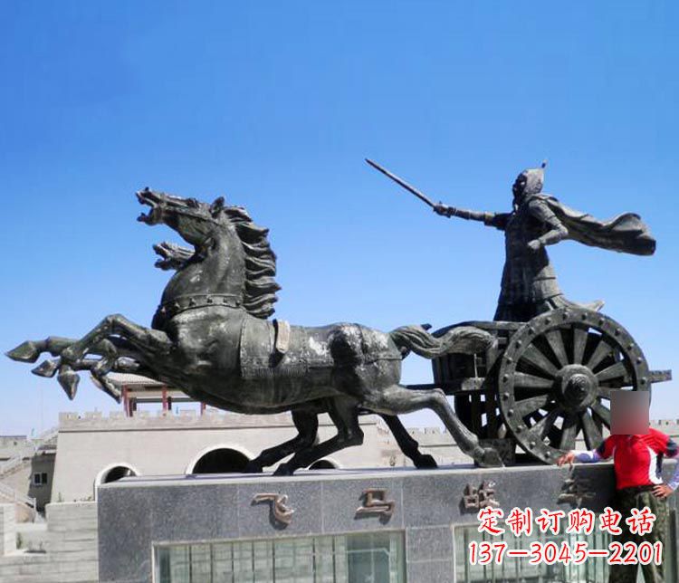 信阳铜雕飞马战车