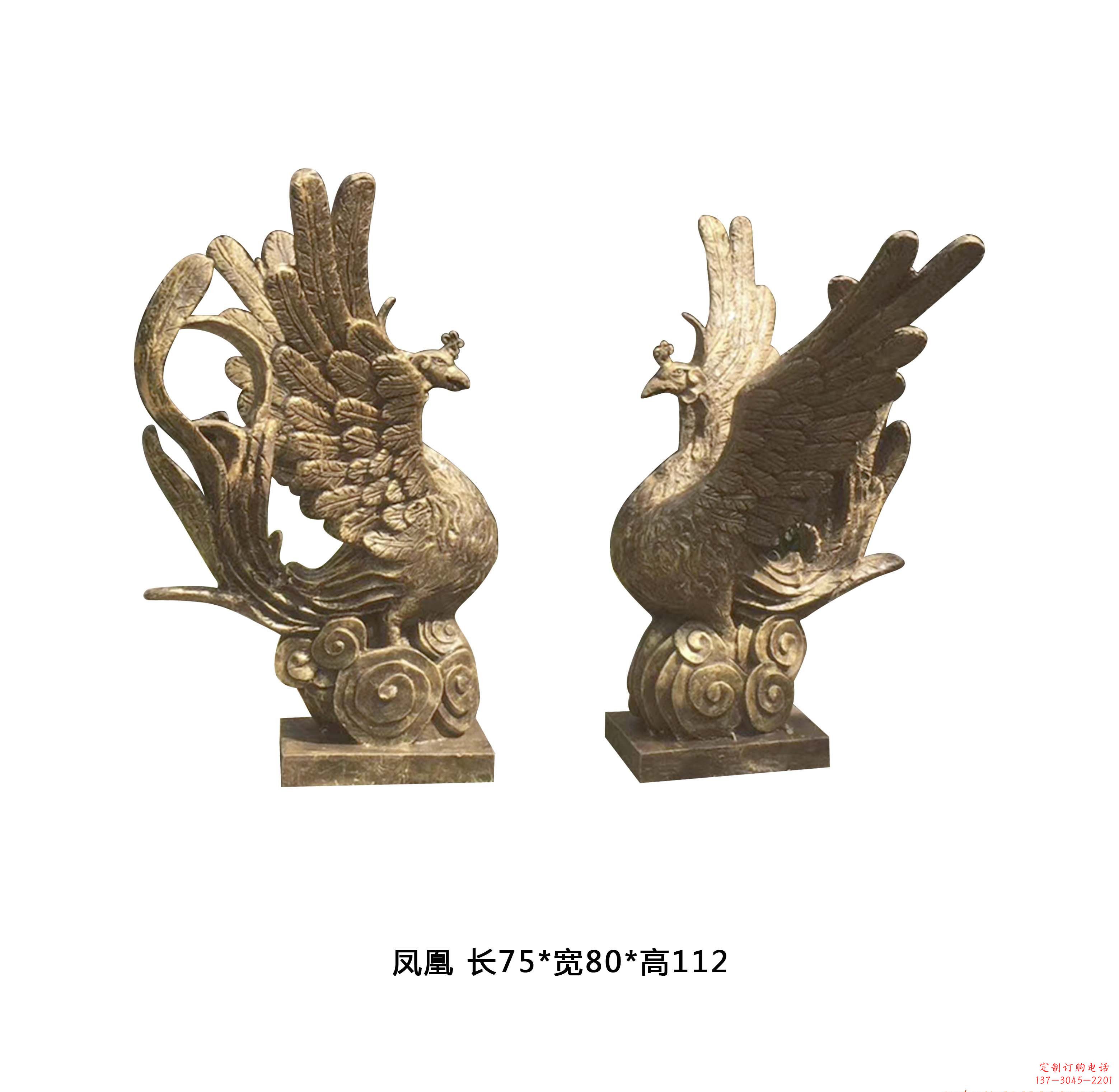 信阳铜雕凤凰雕塑