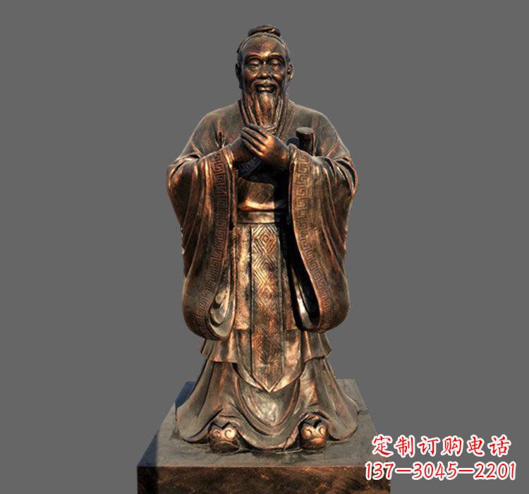 信阳铜雕古代名人孔子