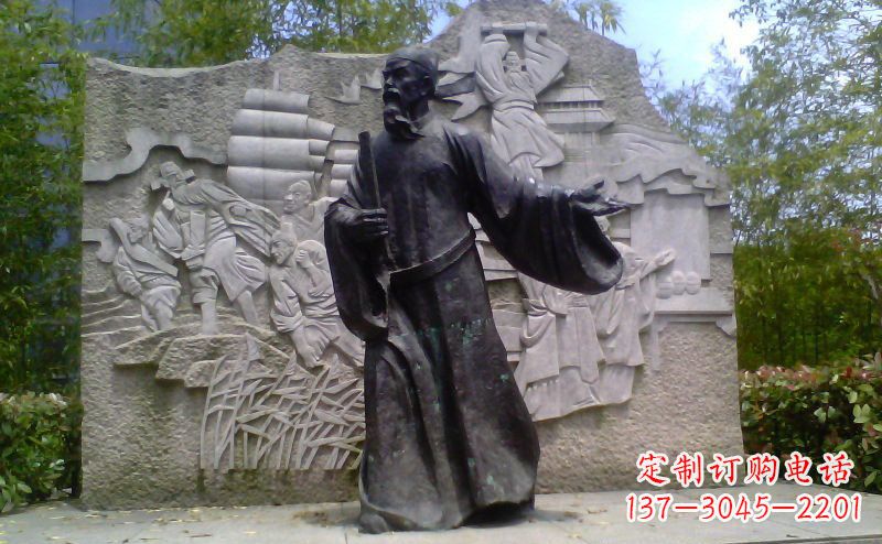 信阳铜雕古代名人雕塑
