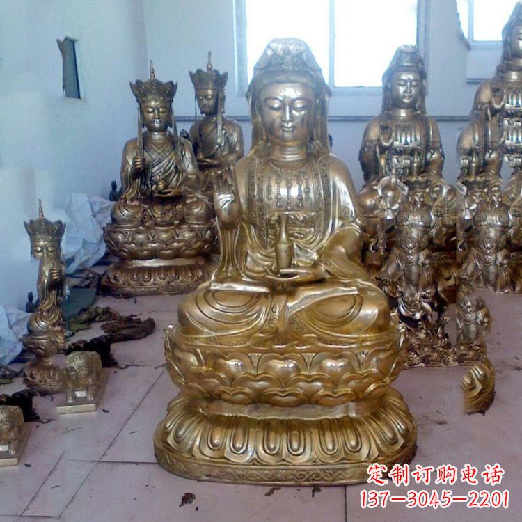 信阳铜雕观音雕塑