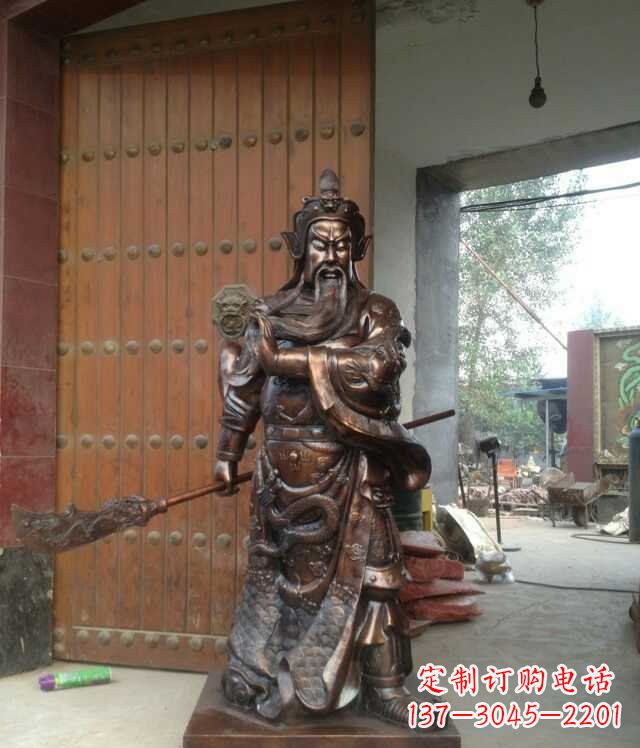 信阳铜雕关公像
