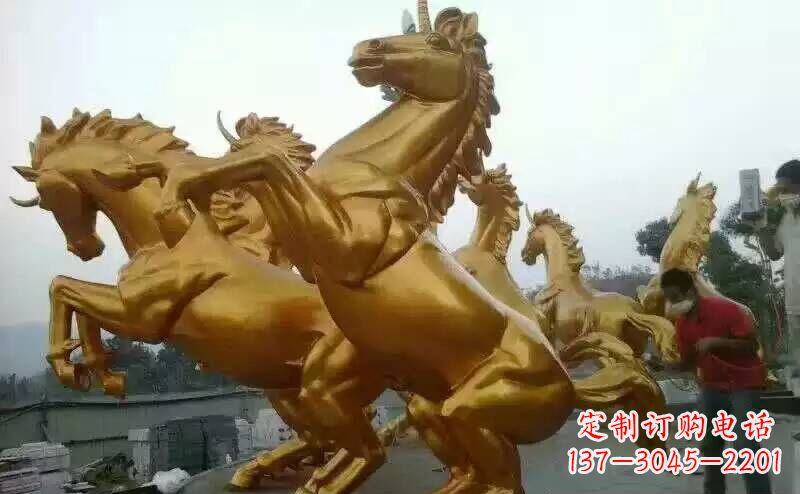 信阳铜雕广场飞马雕塑