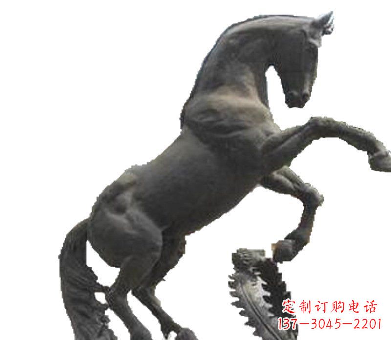 信阳铜雕广场街道景观摆件动物马雕塑