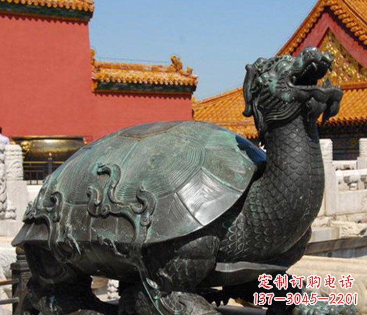 信阳铜雕广场龙龟动物雕塑