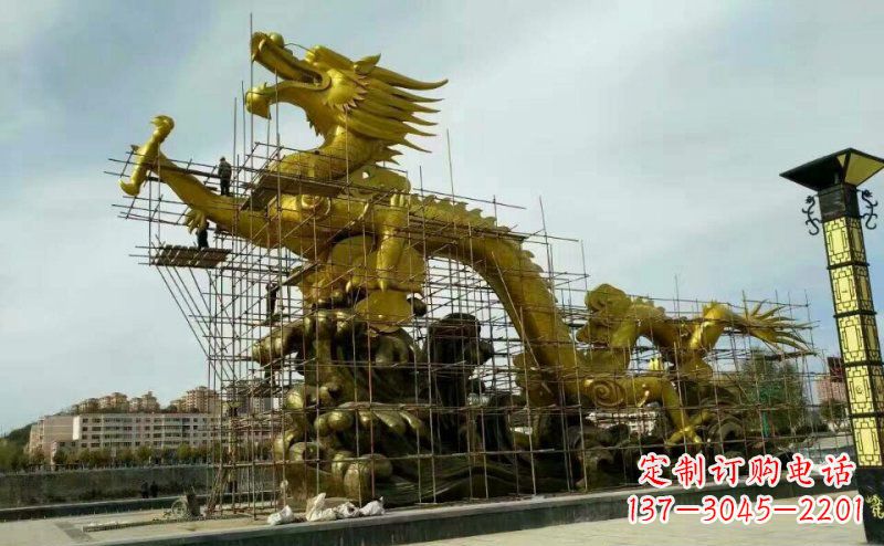信阳铜雕广场神龙景观摆件