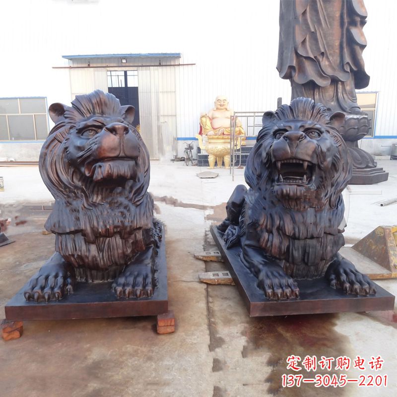 信阳铜雕汇丰狮子雕塑