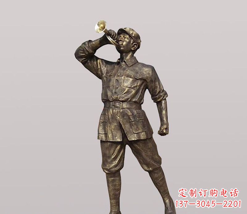 信阳铜雕解放军战士