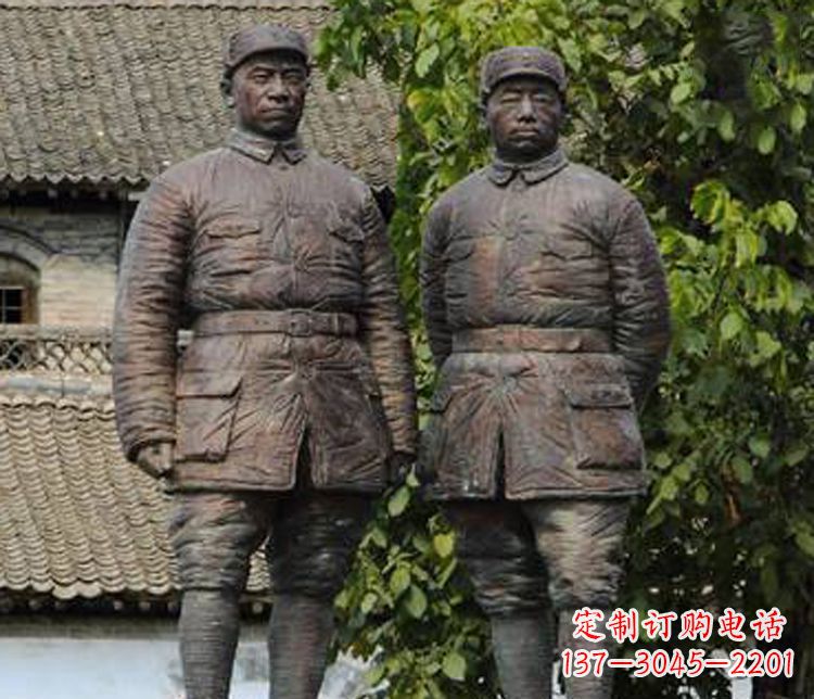 信阳铜雕解放军战士人物雕塑