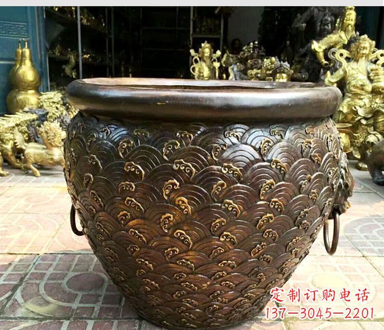 信阳铜雕景观花盆