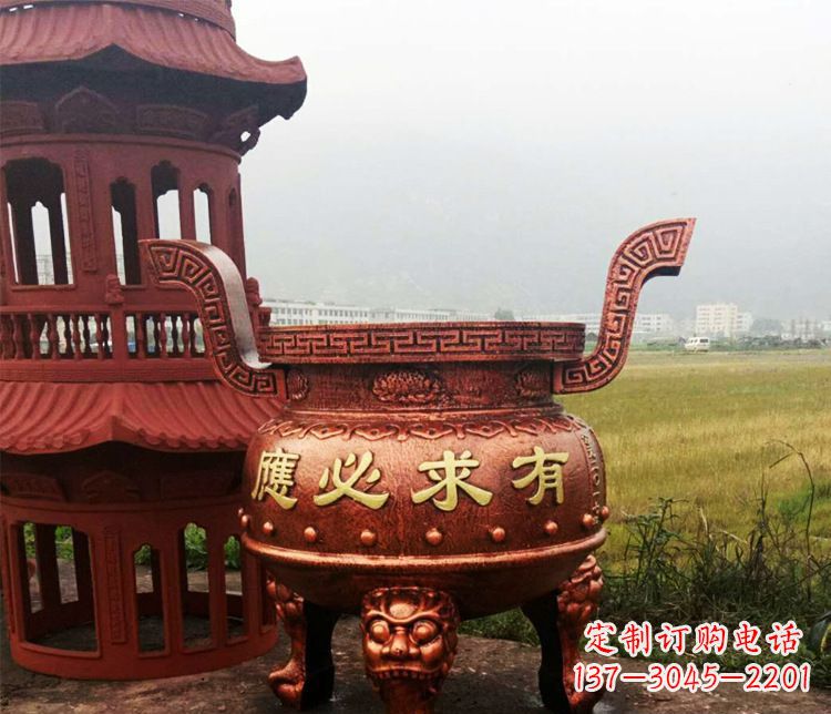 信阳铜雕景观香炉
