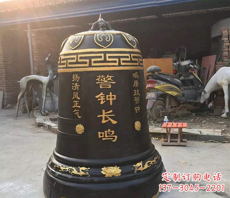 信阳铜雕警钟长鸣寺庙雕塑