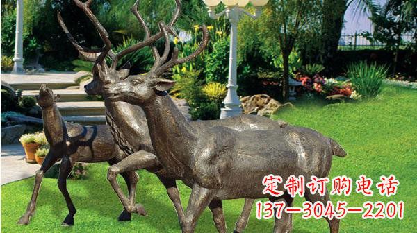 信阳铜雕鹿公园动物雕塑