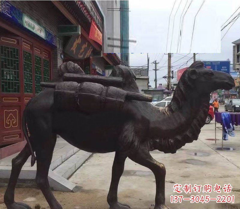 信阳铜雕骆驼公园动物雕塑