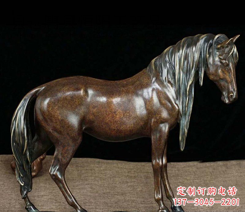 信阳铜雕马公园动物摆件