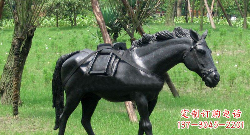 信阳铜雕马公园动物雕塑 (2)