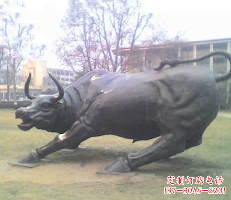 信阳铜雕牛广场动物景观摆件 (2)