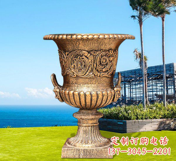 信阳铜雕欧式花盆