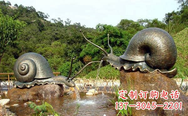 信阳铜雕喷水蜗牛