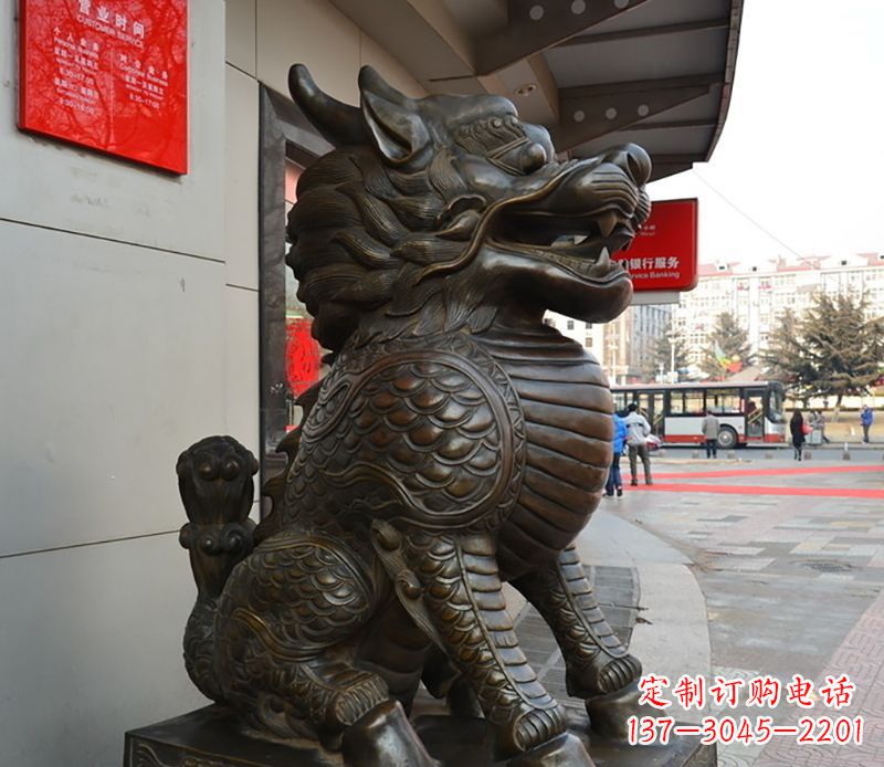 信阳铜雕麒麟