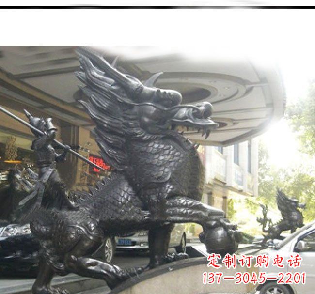 信阳铜雕麒麟公司门口神兽雕塑