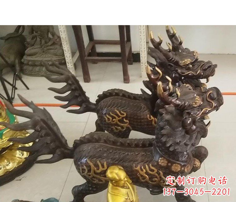 信阳铜雕麒麟招财雕塑