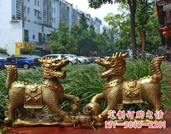 信阳铜雕麒麟神兽