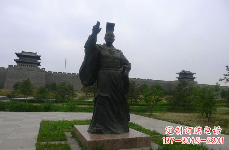 信阳铜雕秦始皇古代名人雕塑