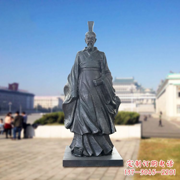 信阳铜雕屈原塑像