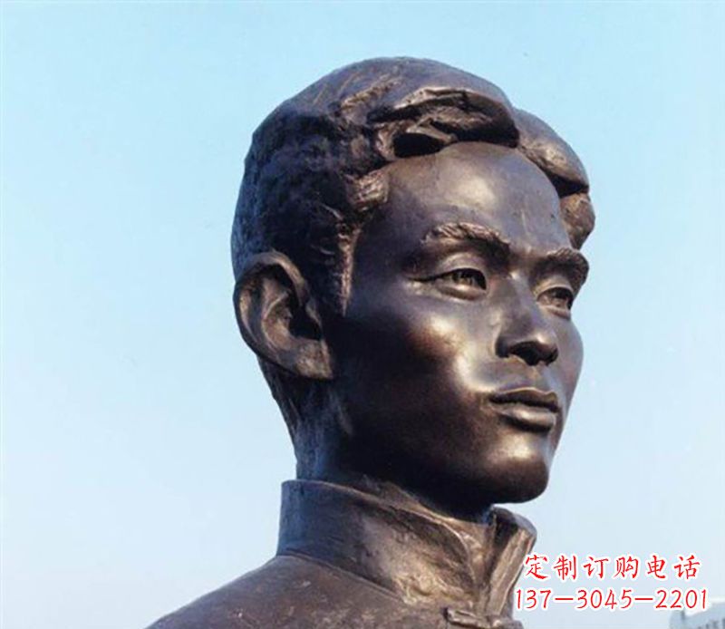 信阳铜雕人物头像