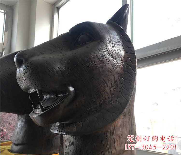 信阳铜雕生肖动物头像雕塑摆件