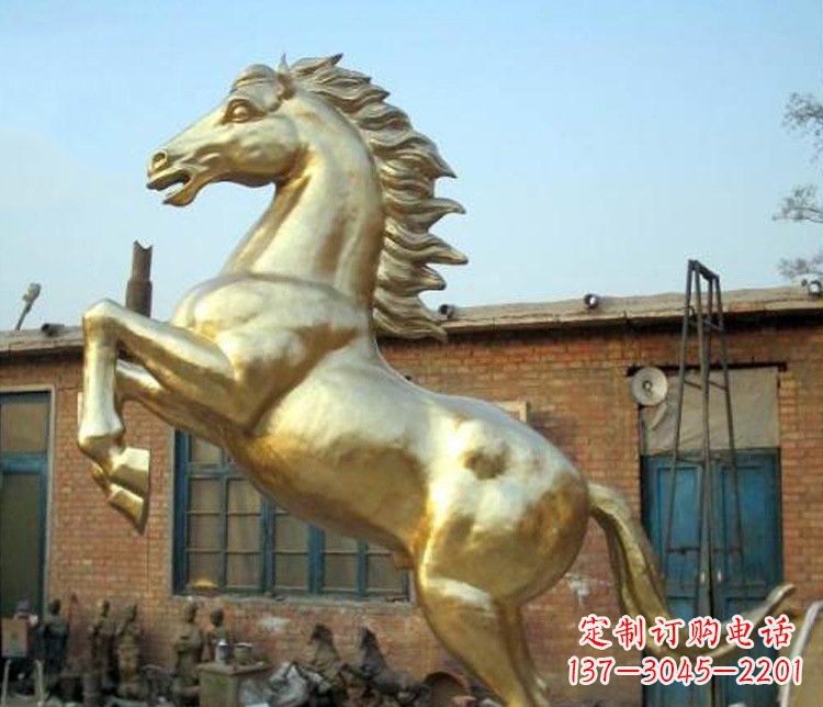 信阳铜雕室商场招财动物马雕塑