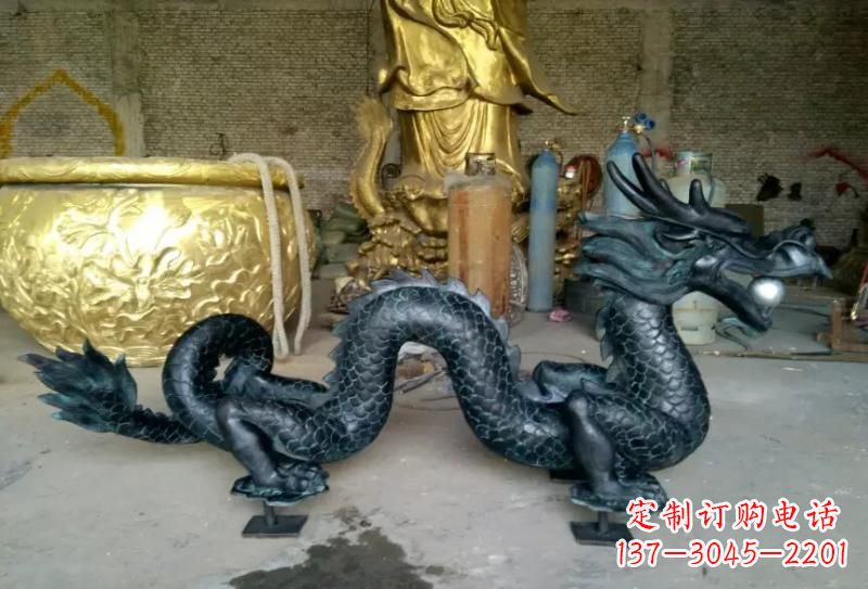 信阳铜雕双龙戏珠222