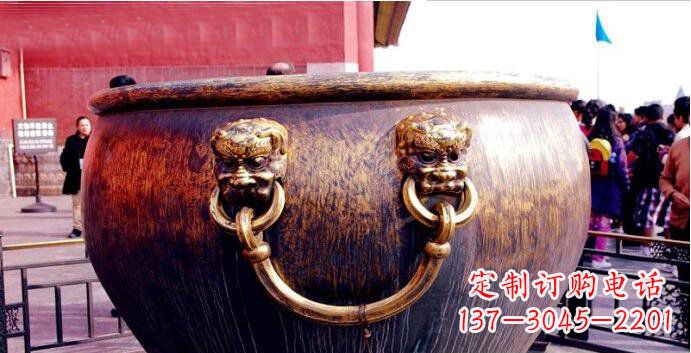 信阳铜雕水缸寺庙景观雕塑