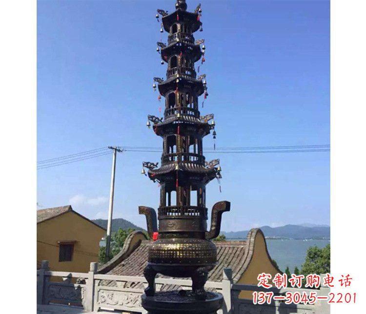 信阳铜雕寺庙大型多层香炉