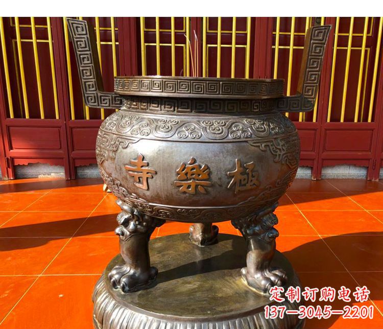 信阳铜雕寺庙景观香炉