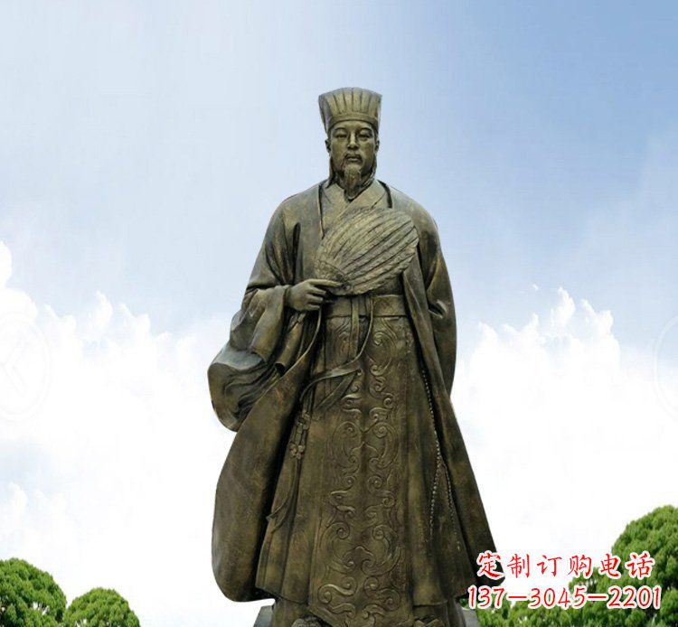 信阳铜雕伟人诸葛亮古代历史人物