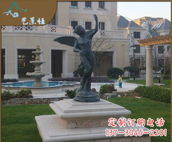 信阳铜雕西方天使人物雕塑1