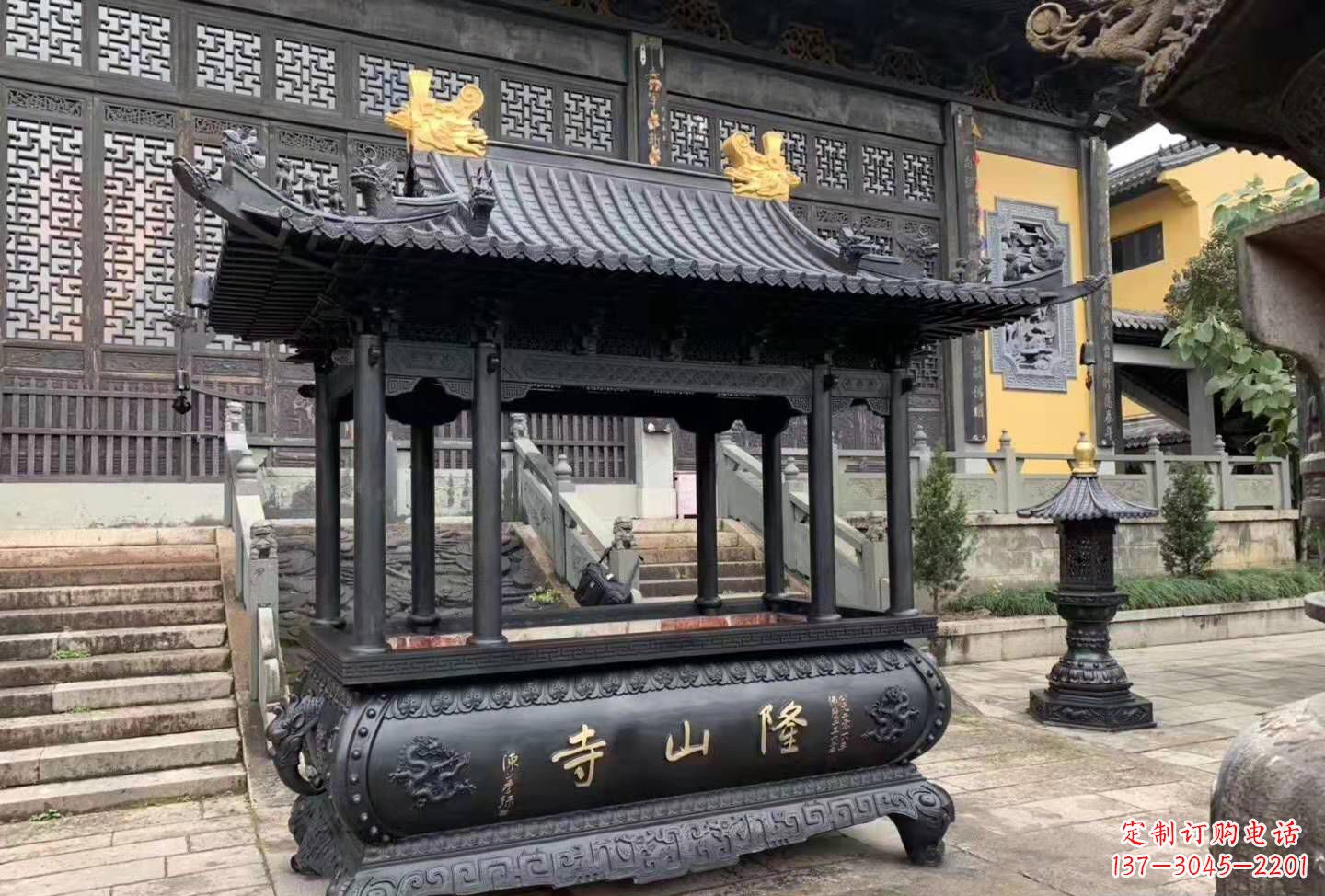 信阳铜雕香炉寺庙景观户外摆件