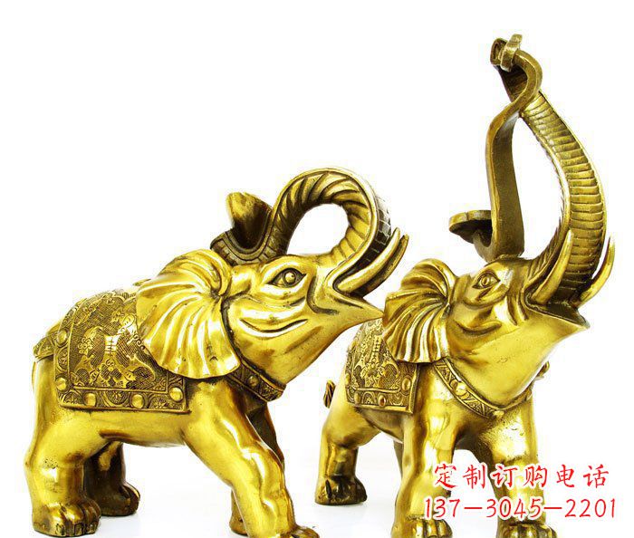 信阳铜雕小象公园动物雕塑