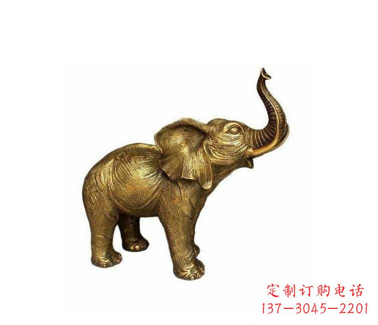 信阳铜雕园林动物小象雕塑