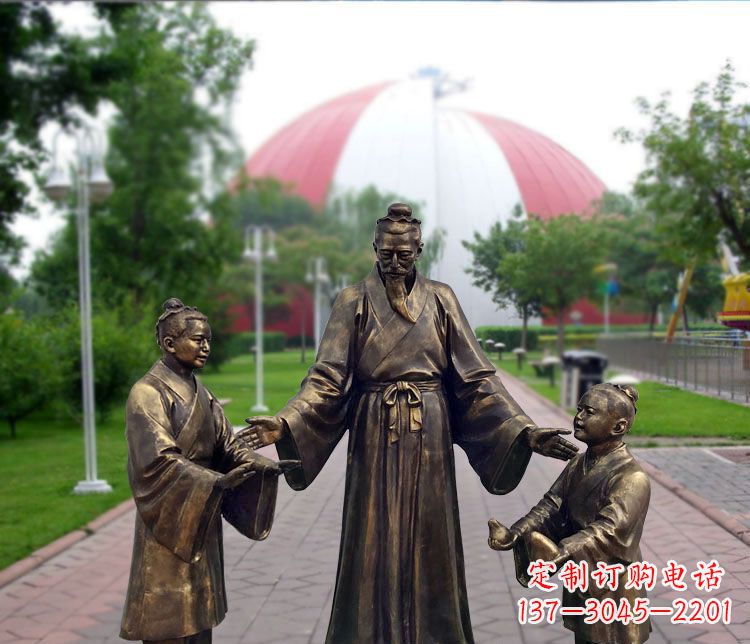 信阳铜雕园林孔融让梨