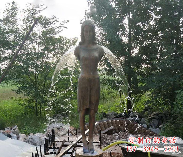 信阳铜雕园林天使雕塑摆件