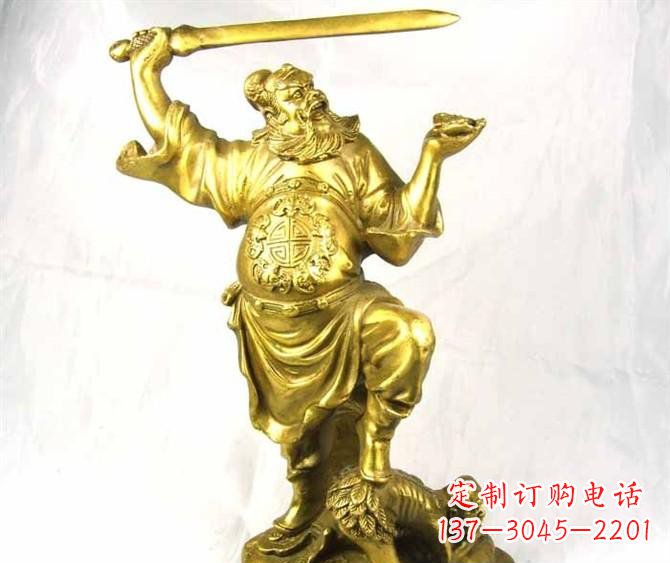 信阳铜雕赵公明古代人物雕塑