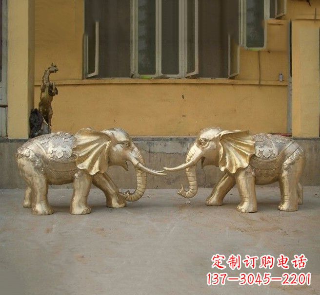 信阳铜雕招财小象