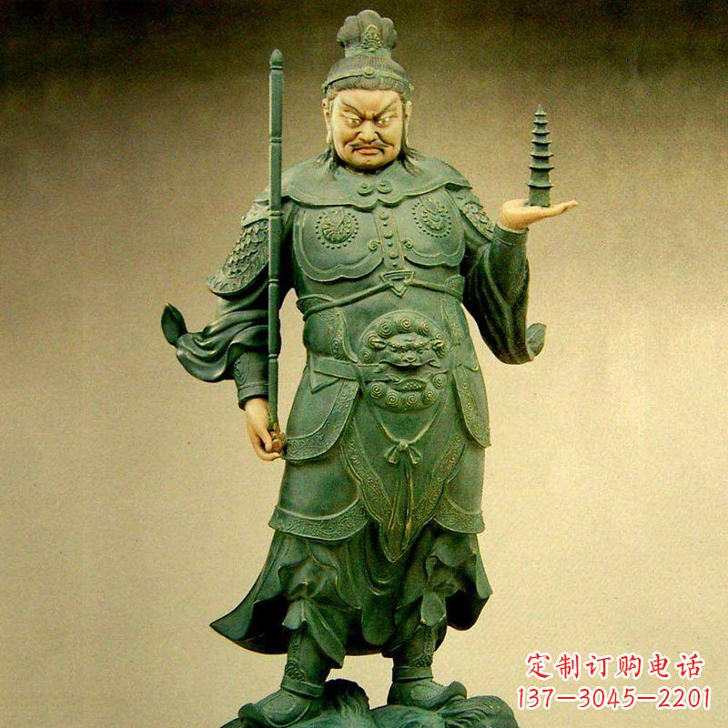 信阳托塔天王彩绘雕塑