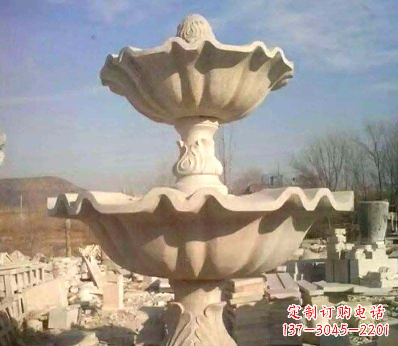 信阳晚霞红大型喷泉石雕